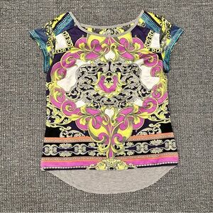 Vibrant Multicolor Short Sleeve Top